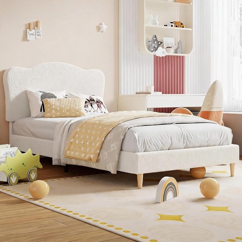 Upholstered single bed - bed, frame