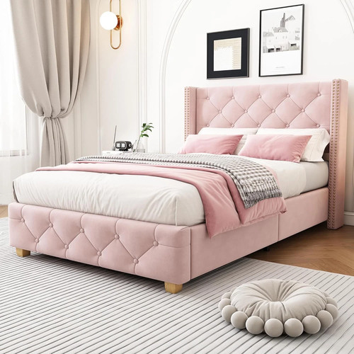 Single bed frame - 3ft, pink