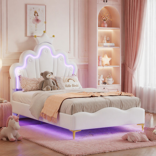 Single led bed frame - led,