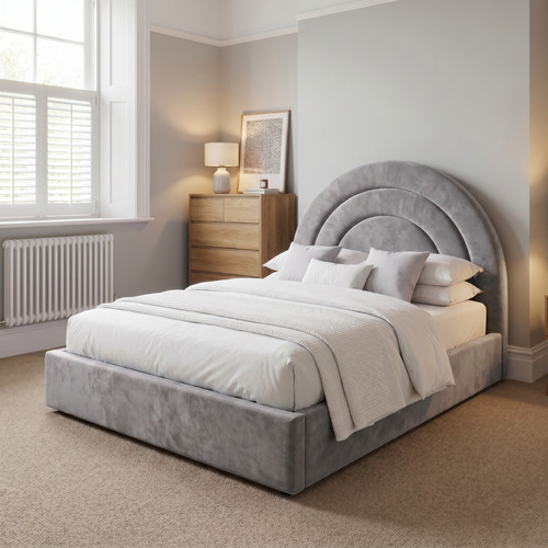 Kids bed grey teddy - bed,