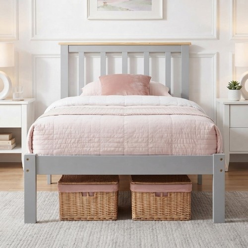 Stylish grey wood single - &,