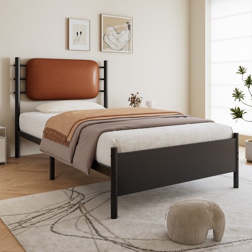 Metal bed single 90x190cm - single, w/