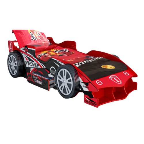Kids red race car - red,