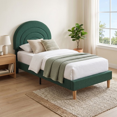 Single upholstered bed - single,