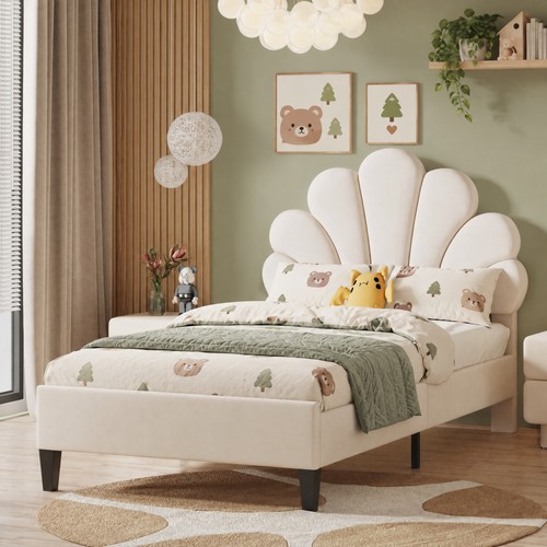 3ft single bed frame - frame, beige