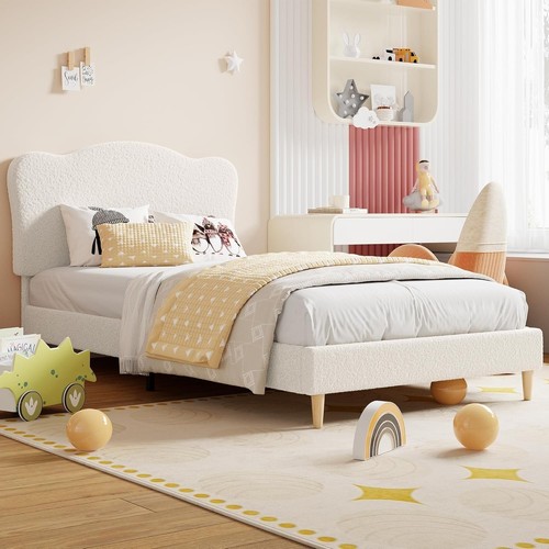 Upholstered bed single size - bed,